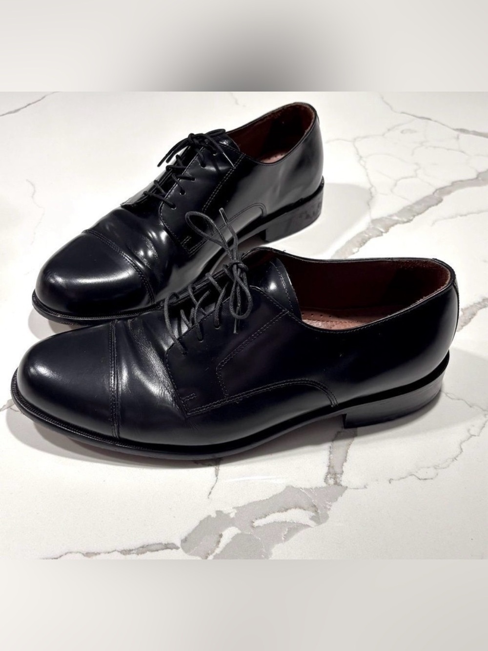 Bostonian Classics First Flex Black Oxford Lace Up Mens Leather Dress Shoes 9.5M